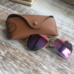 SOLD ❌❌❌❌❌Pink Ray-Ban Aviator Sunglasses